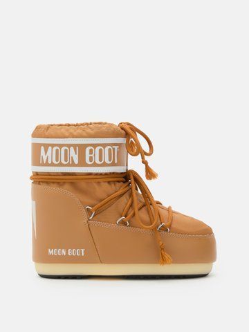 Зимові жіночі чоботи Moon Boot Icon Low Nylon Cognac 80D140934.M008 фото