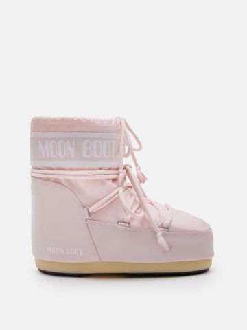 Зимові жіночі чоботи Moon Boot Icon Low Nylon Pink - 2027 80D1409340-pink фото