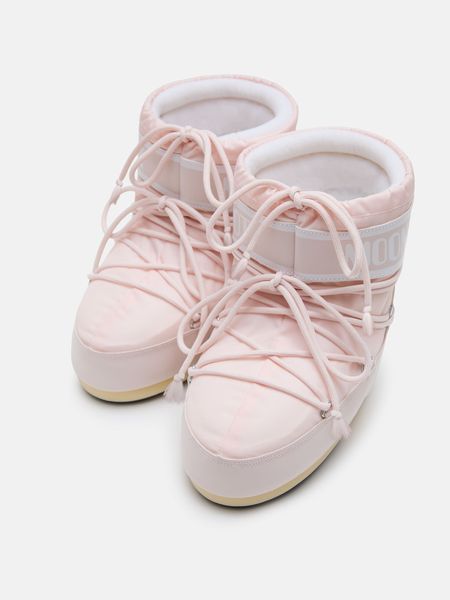 Зимові жіночі чоботи Moon Boot Icon Low Nylon Pink - 2027 80D1409340-pink фото