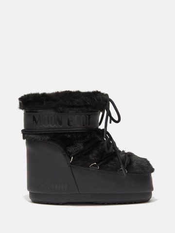 Зимові чоботи Moon Boot Icon Low Black Faux-Fur - 2027 80D1409390 фото