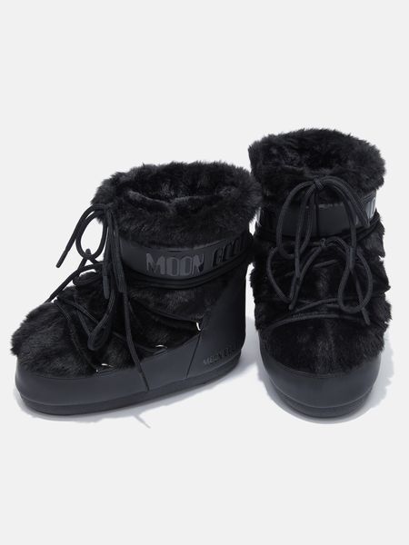 Зимові чоботи Moon Boot Icon Low Black Faux-Fur - 2027 80D1409390 фото